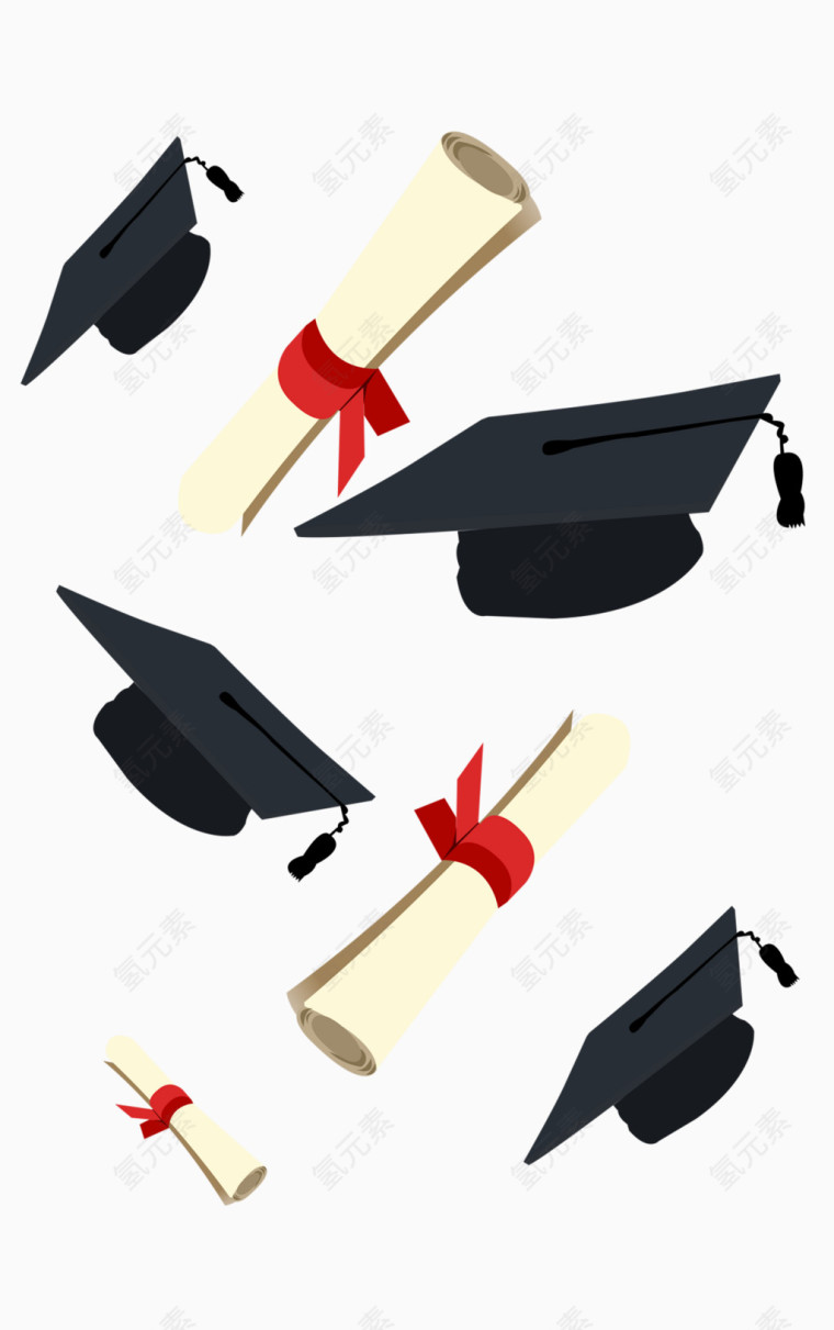 毕业证书和博士帽