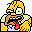 Homertopia Crazy Homer Halloween V Icon