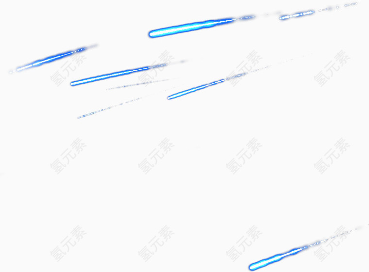 蓝色流星动态光效PNG图片