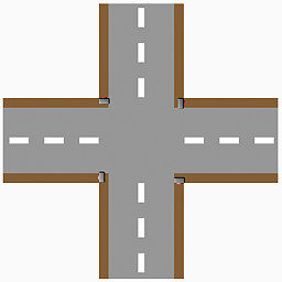 十字路口平原图标