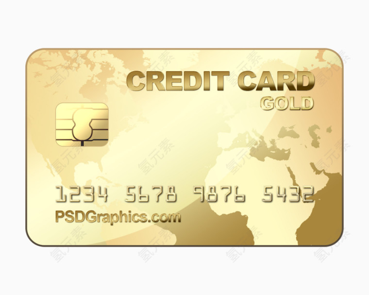 黄金信用卡模板
