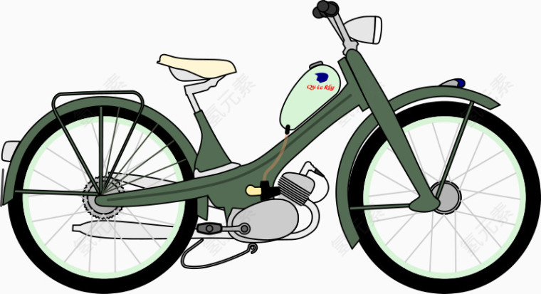 简易的卡通电动自行车