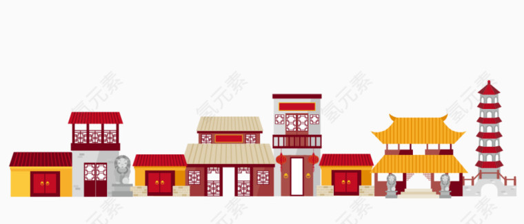 中国式传统建筑png