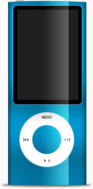 iPod纳米蓝色苹果该