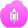 空间航天飞机Pink-cloud-icons
