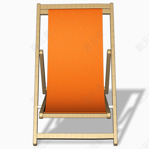 棕色木质沙滩椅