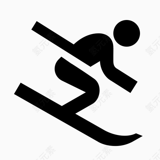 滑雪运动运动2。Android L（棒棒糖）图标。