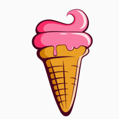 粉红色雪糕冰淇淋