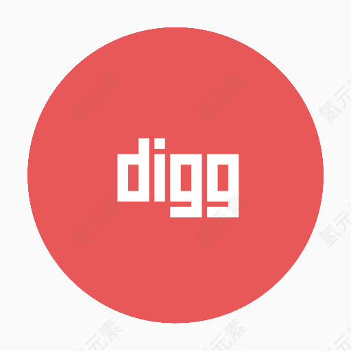 循环Digg现代红红色网站美