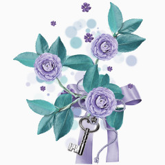 紫色鲜花植物装饰