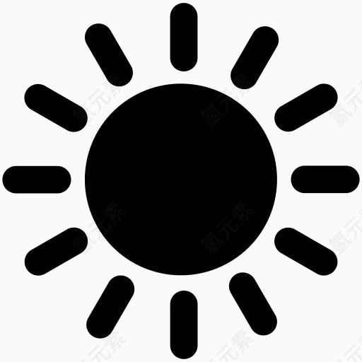 热夏天太阳pittogrammi