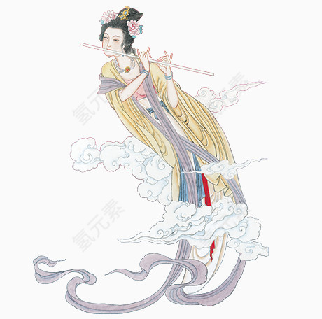 手绘中国风中国风图片 仙女