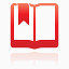 书开放书签super-mono-red-icons