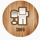 Digg木社会媒体图标
