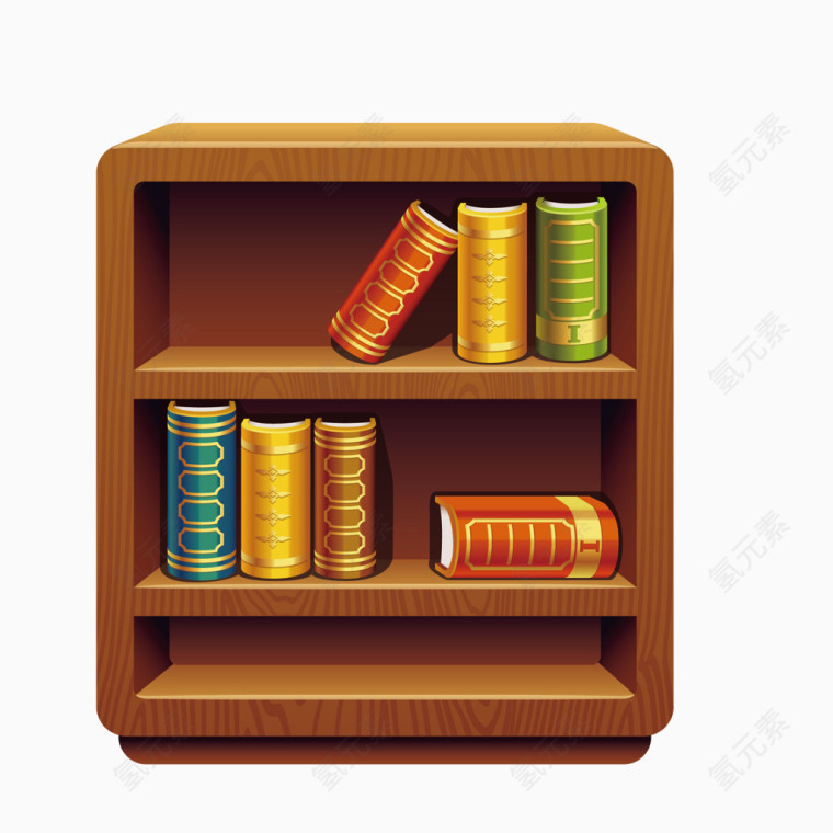 棕色书柜