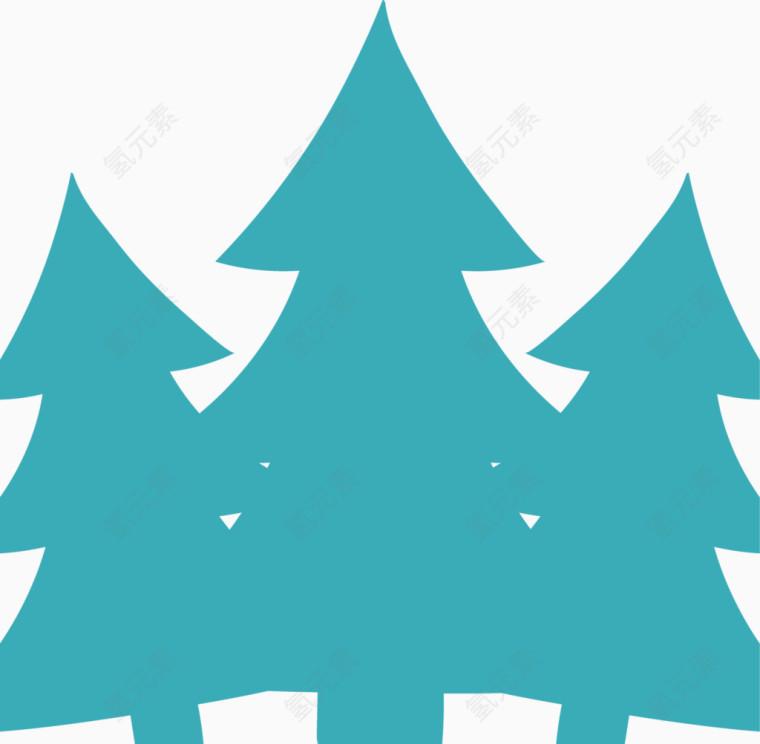 矢量创意设计圣诞节小松树图