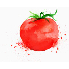 卡通水彩蔬菜西红柿