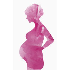 彩绘怀孕的妈妈