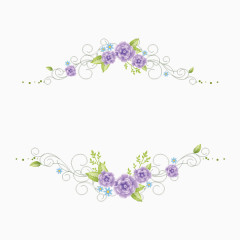 紫色花朵藤蔓装饰