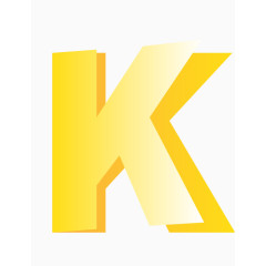 折叠镂空字母K
