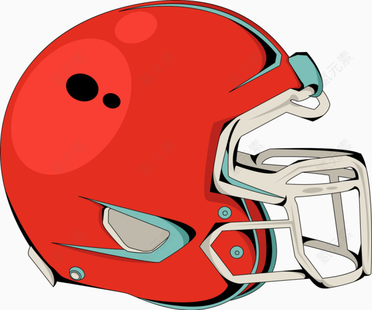 橄榄球头盔卡通素材