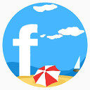 脸谱网sea-sand-beach-social-icons