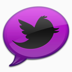 紫色的推特推特twitter-bubble-icons