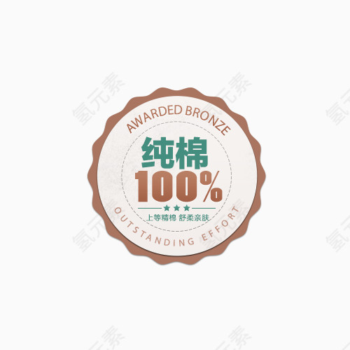 100%纯棉标签