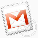 灰色Gmail邮票邮费社会邮政邮票