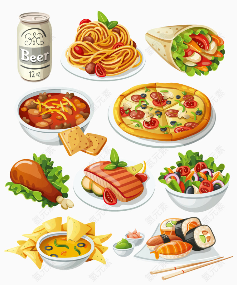西式快餐食品素材(1)
