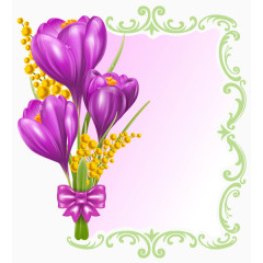 紫色鲜花日记背景