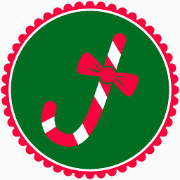 圣诞节糖果甘蔗Green-christmas-social-media-icons