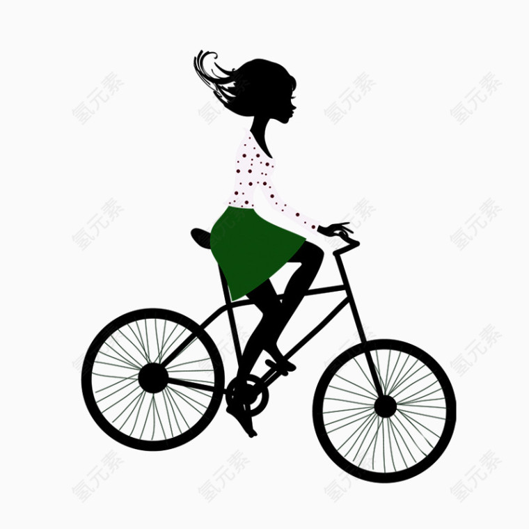 骑自行的小女孩