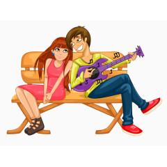 情侣唱歌吉他