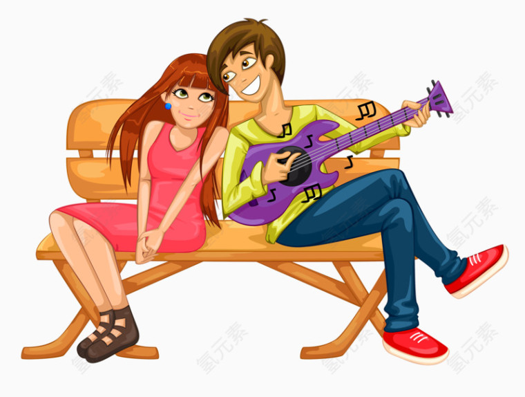 情侣唱歌吉他