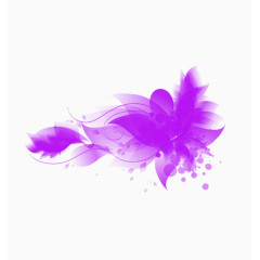 梦幻紫情手绘装饰元素免抠png素材