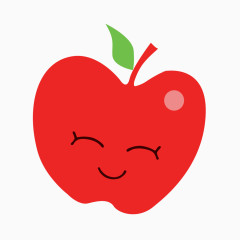 六一儿童节卡通装饰苹果