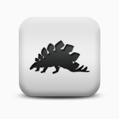 不光滑的白色的广场图标动物动物恐龙Animals-icons