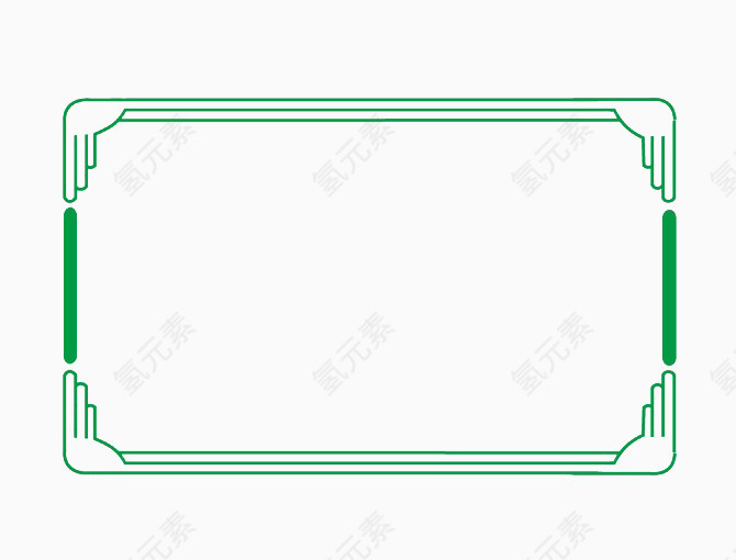 绿色手掌边框