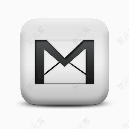 不光滑的白色的广场图标社会媒体标志Gmailsocial-media-logos-icons