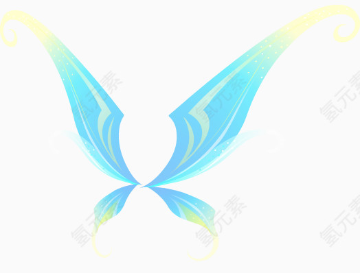 美丽的蓝色蝴蝶翅膀