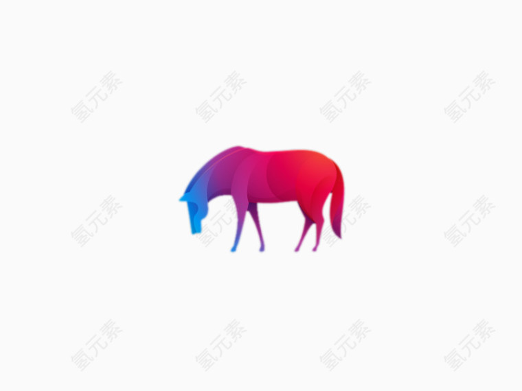 彩色的马匹