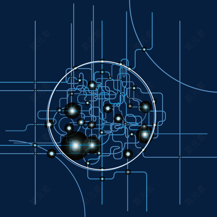 矢量科技素材和光点