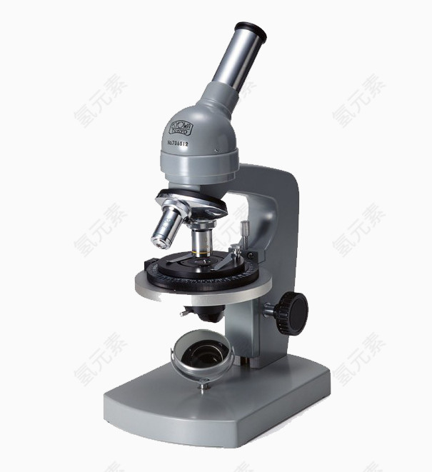 灰色的显微镜