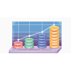 矢量数据图表PPT元素持续上升