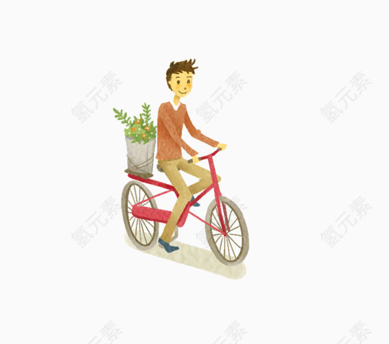 骑自行车的男人
