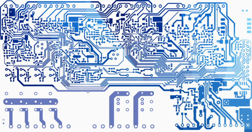 蓝色电路底纹下载