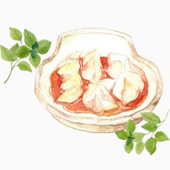 钟水饺手绘画素材图片