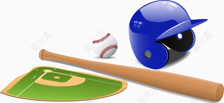 体育运动棒球矢量素材