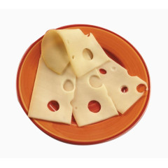 瓷盘中的奶酪